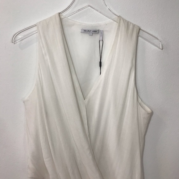 NWT Helmut Lang Soft Drape Overlap Top size L - Picture 3 of 8
